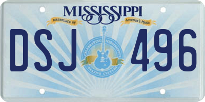 MS license plate DSJ496