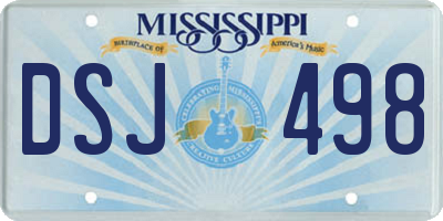 MS license plate DSJ498