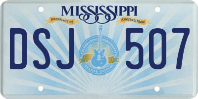 MS license plate DSJ507