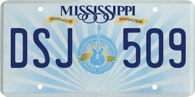 MS license plate DSJ509