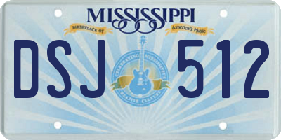 MS license plate DSJ512