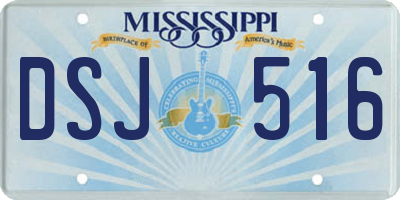 MS license plate DSJ516