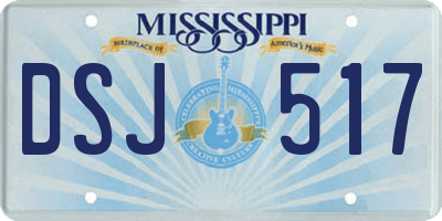 MS license plate DSJ517