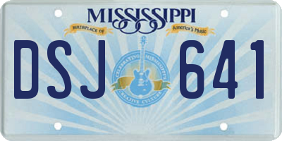 MS license plate DSJ641