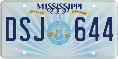 MS license plate DSJ644