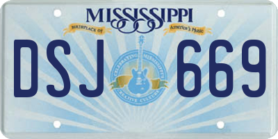 MS license plate DSJ669