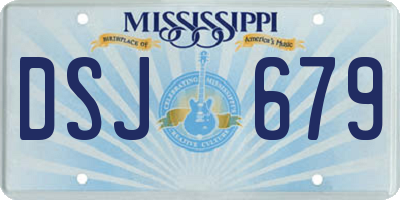 MS license plate DSJ679