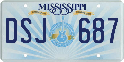 MS license plate DSJ687