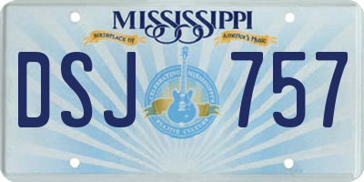 MS license plate DSJ757
