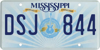 MS license plate DSJ844