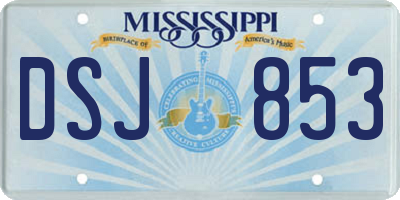 MS license plate DSJ853