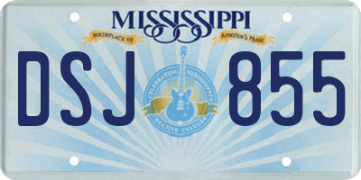 MS license plate DSJ855