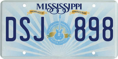 MS license plate DSJ898