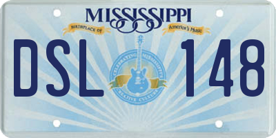 MS license plate DSL148