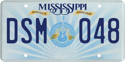 MS license plate DSM048
