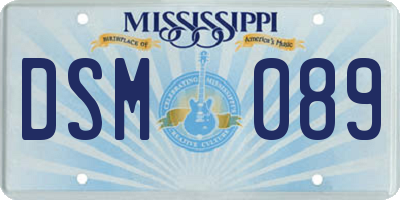 MS license plate DSM089