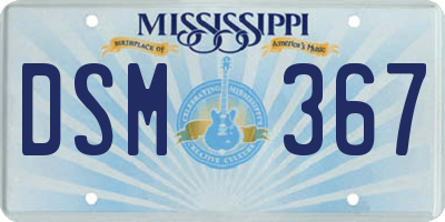 MS license plate DSM367