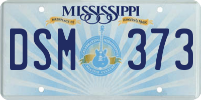 MS license plate DSM373