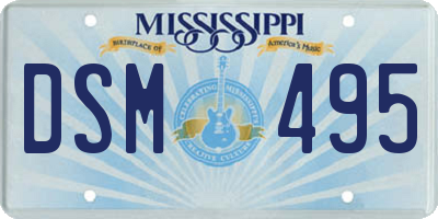 MS license plate DSM495