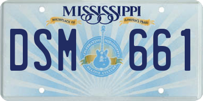 MS license plate DSM661