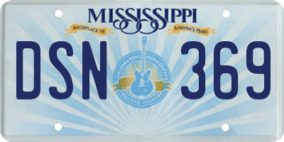 MS license plate DSN369