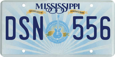 MS license plate DSN556