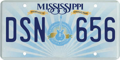 MS license plate DSN656