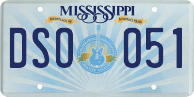 MS license plate DSO051