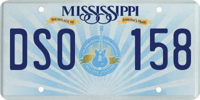 MS license plate DSO158