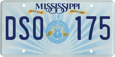 MS license plate DSO175