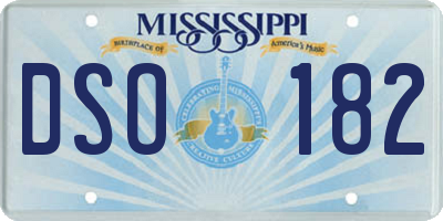 MS license plate DSO182