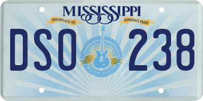 MS license plate DSO238