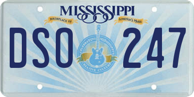MS license plate DSO247