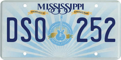 MS license plate DSO252