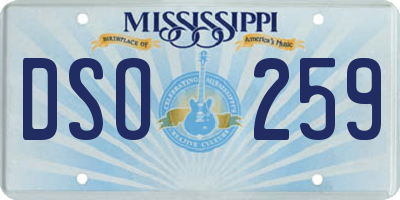 MS license plate DSO259