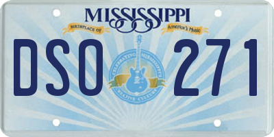 MS license plate DSO271
