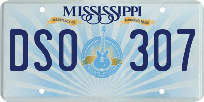 MS license plate DSO307