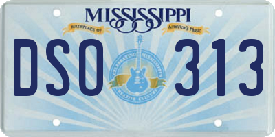 MS license plate DSO313