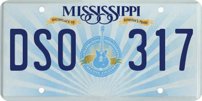 MS license plate DSO317