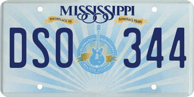 MS license plate DSO344