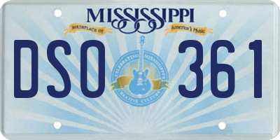 MS license plate DSO361
