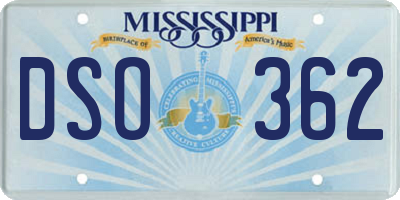 MS license plate DSO362