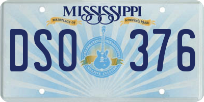 MS license plate DSO376