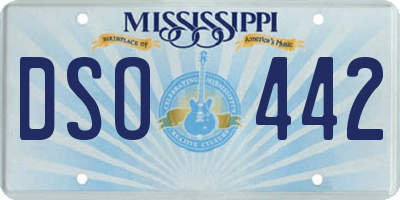MS license plate DSO442