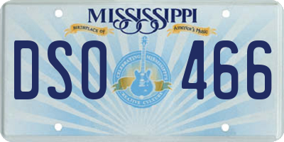 MS license plate DSO466
