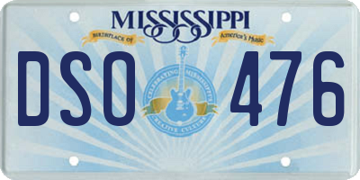 MS license plate DSO476
