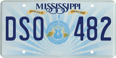 MS license plate DSO482