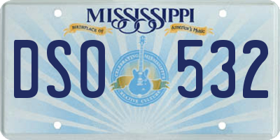 MS license plate DSO532