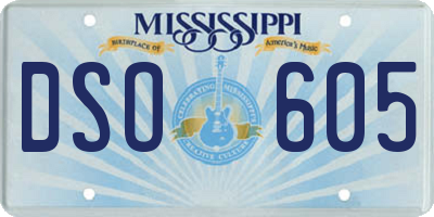 MS license plate DSO605