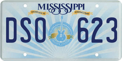 MS license plate DSO623